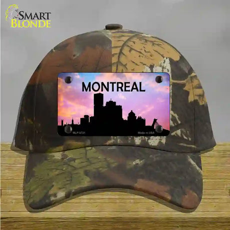 Montreal Silhouette Novelty License Plate Hat Cotton / Camoflauge