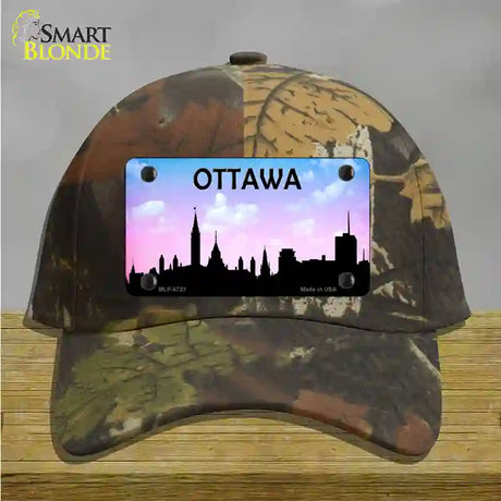 Ottawa Silhouette Novelty License Plate Hat Cotton / Camoflauge