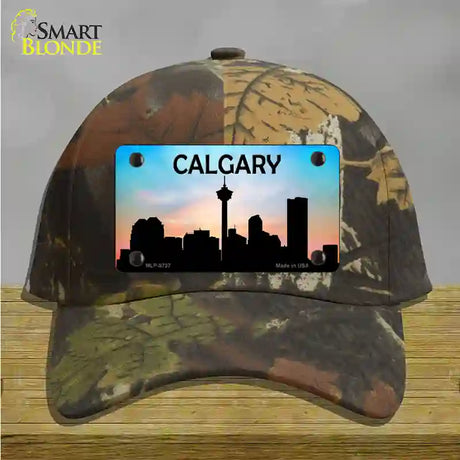 Calgary Silhouette Novelty License Plate Hat Cotton / Camoflauge