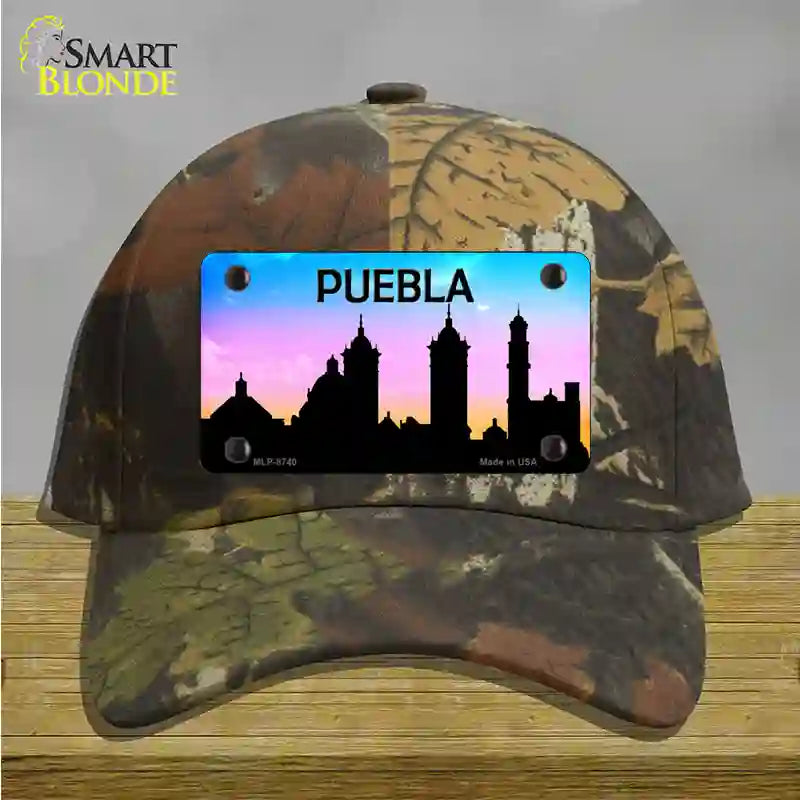 Puebla Silhouette Novelty License Plate Hat Cotton / Camoflauge