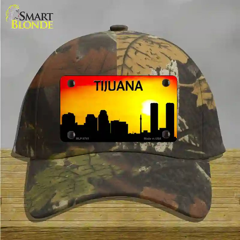 Tijuana Silhouette Novelty License Plate Hat Cotton / Camoflauge