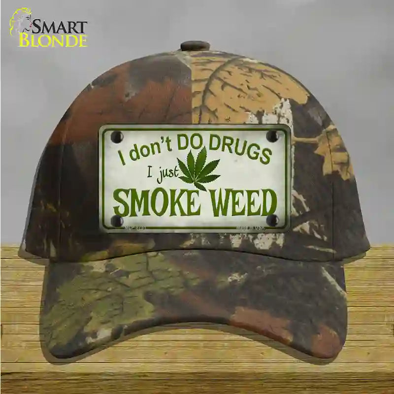 I Dont Do Drugs Novelty License Plate Hat Cotton / Camoflauge