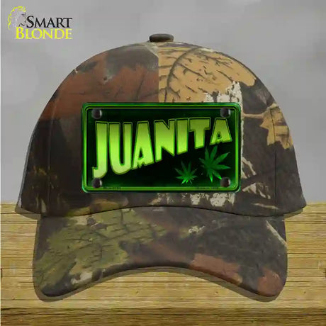 Juanita Novelty License Plate Hat Cotton / Camoflauge