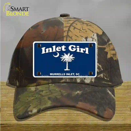 Inlet Girl Novelty License Plate Hat Cotton / Camoflauge