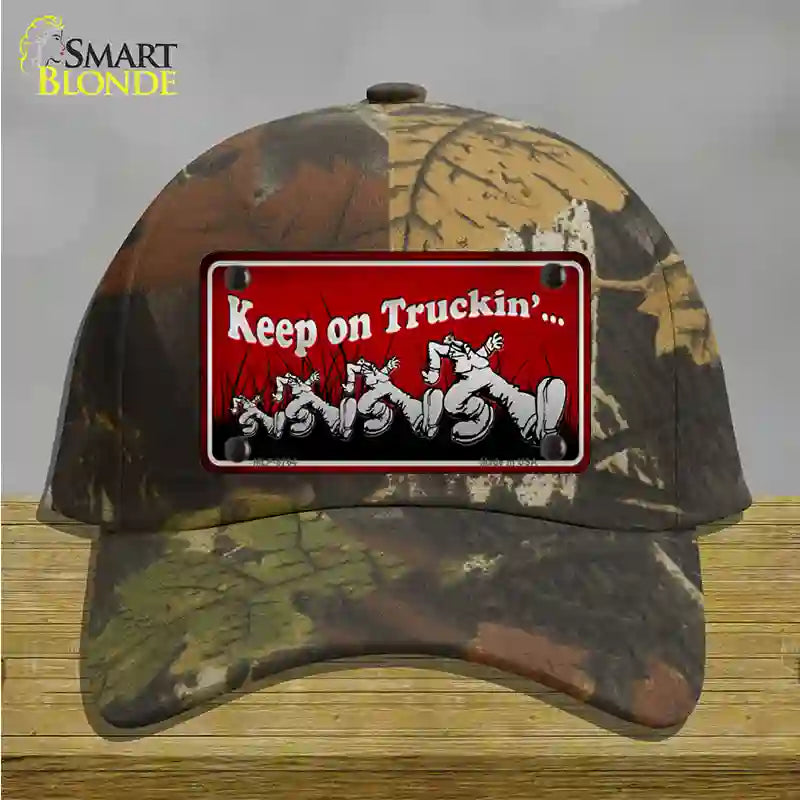 Keep On Trucking Novelty License Plate Hat Cotton / Camoflauge