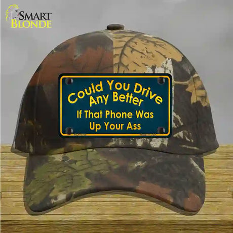 Could You Drive Novelty License Plate Hat Cotton / Camoflauge