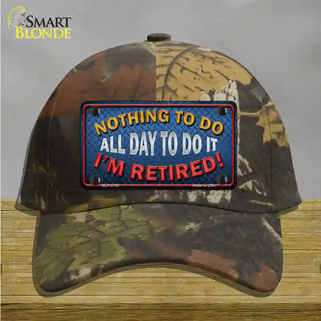 Nothing To Do Novelty License Plate Hat Cotton / Camoflauge