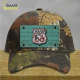 Route 66 Rusty On Wood Novelty License Plate Hat Cotton / Camoflauge