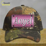 Angel Pink Novelty License Plate Hat Cotton / Camoflauge