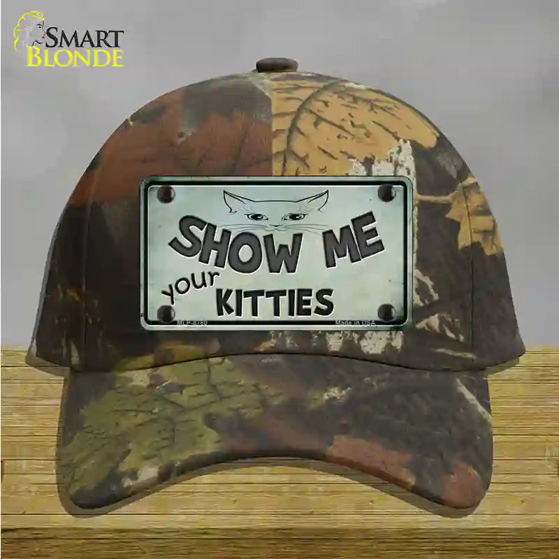 Show Me Your Kitties Novelty License Plate Hat Cotton / Camoflauge