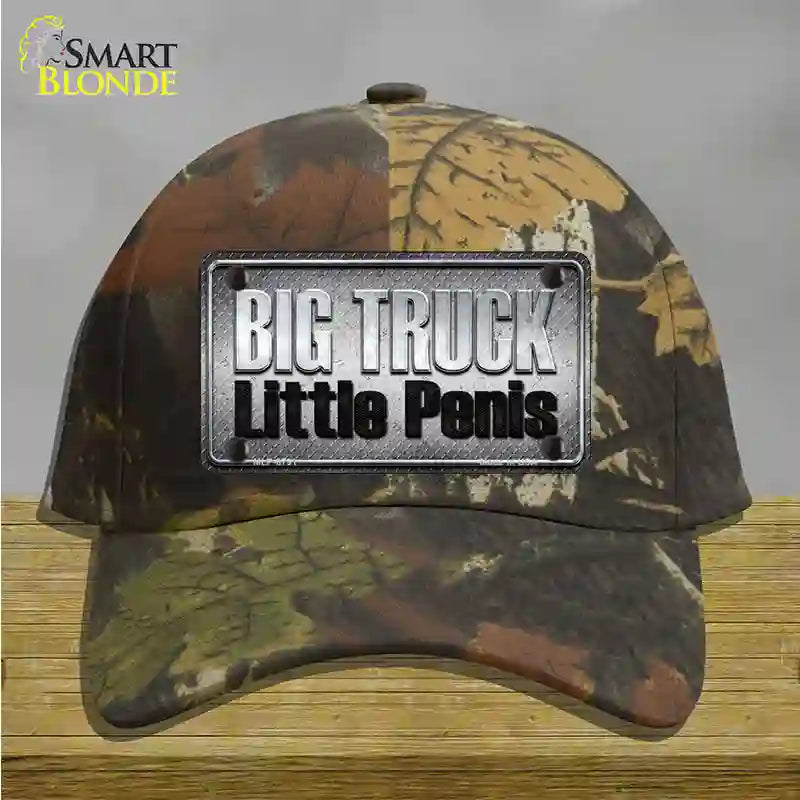 Big Truck Little Penis Novelty License Plate Hat Cotton / Camoflauge