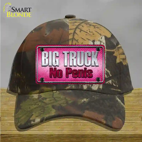 Big Truck No Penis Novelty License Plate Hat Cotton / Camoflauge