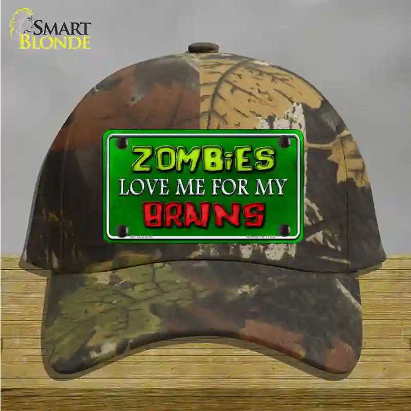 Zombies Love Me Novelty License Plate Hat Cotton / Camoflauge