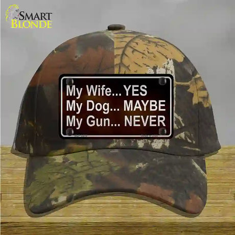 My Gun Novelty License Plate Hat Cotton / Camoflauge