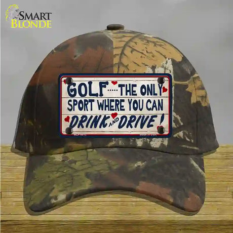 Drink And Drive Novelty License Plate Hat Cotton / Camoflauge