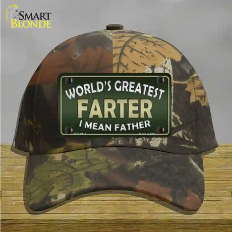 Greatest Farter Novelty License Plate Hat Cotton / Camoflauge