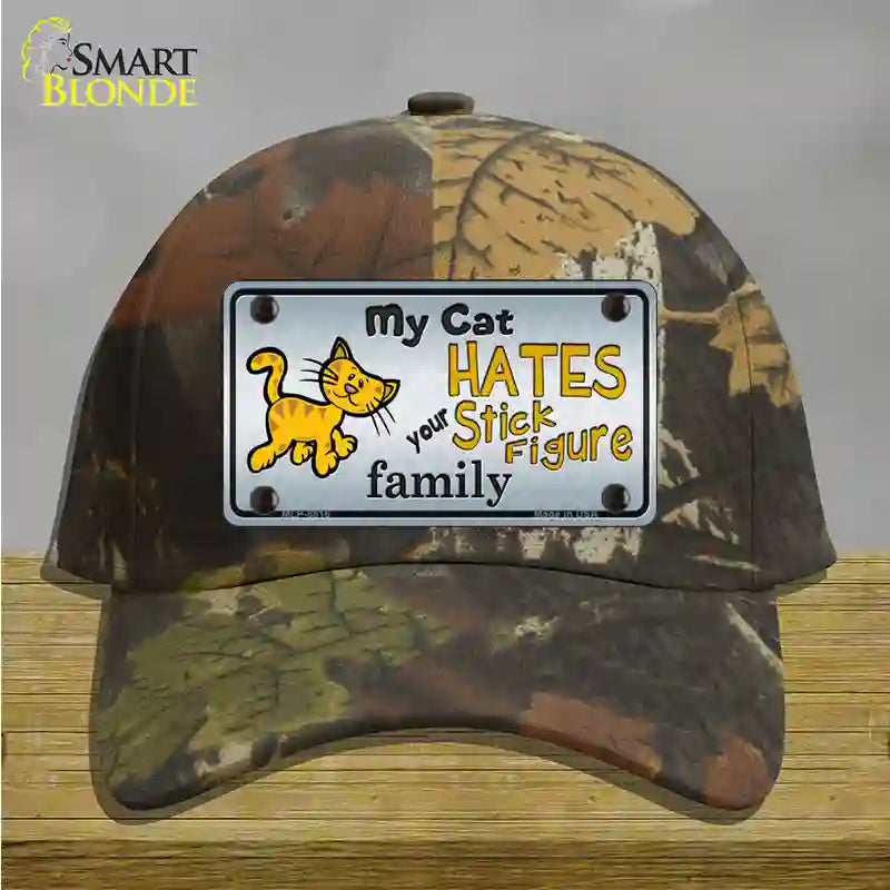 My Cat Hates Novelty License Plate Hat Cotton / Camoflauge