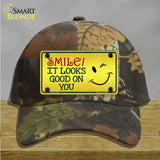 Smile Looks Good Novelty License Plate Hat Cotton / Camoflauge