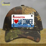 I Love La Conner Washington Novelty License Plate Hat Cotton / Camoflauge