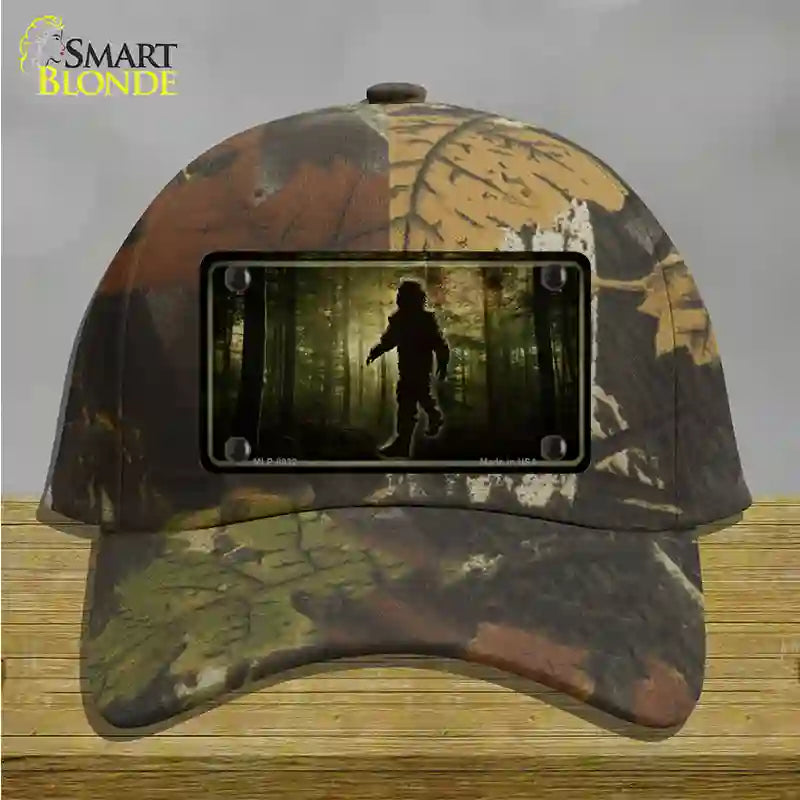 Bigfoot In The Woods Novelty License Plate Hat Cotton / Camoflauge