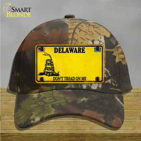 Delaware Dont Tread On Me Novelty License Plate Hat Cotton / Camoflauge