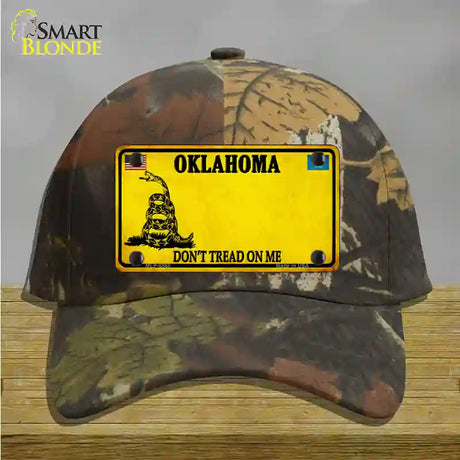 Oklahoma Dont Tread On Me Novelty License Plate Hat Cotton / Camoflauge