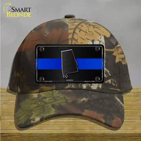 Alabama Thin Blue Line Novelty License Plate Hat Cotton / Camoflauge