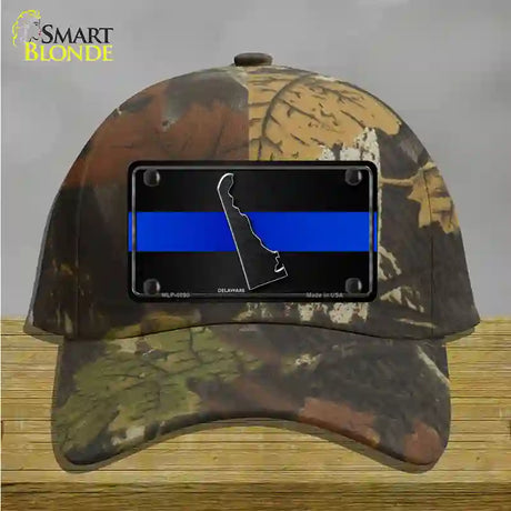 Delaware Thin Blue Line Novelty License Plate Hat Cotton / Camoflauge