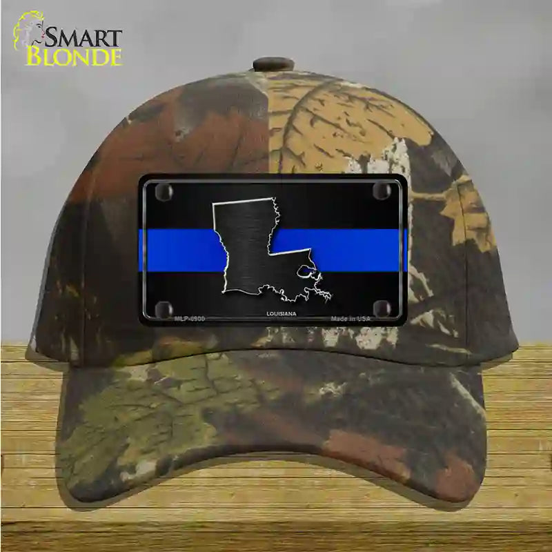 Louisiana Thin Blue Line Novelty License Plate Hat Cotton / Camoflauge