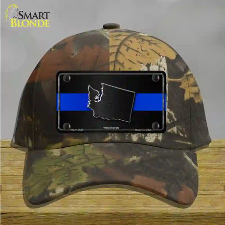 Washington Thin Blue Line Novelty License Plate Hat Cotton / Camoflauge