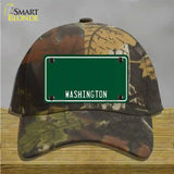 Washington Green Novelty License Plate Hat Cotton / Camoflauge