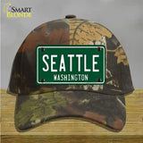 Seattle Washington Green Novelty License Plate Hat Cotton / Camoflauge