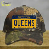 Queens New York Novelty License Plate Hat Cotton / Camoflauge