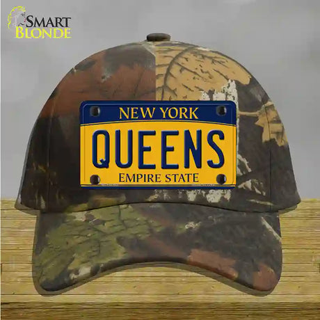 Queens New York Novelty License Plate Hat Cotton / Camoflauge