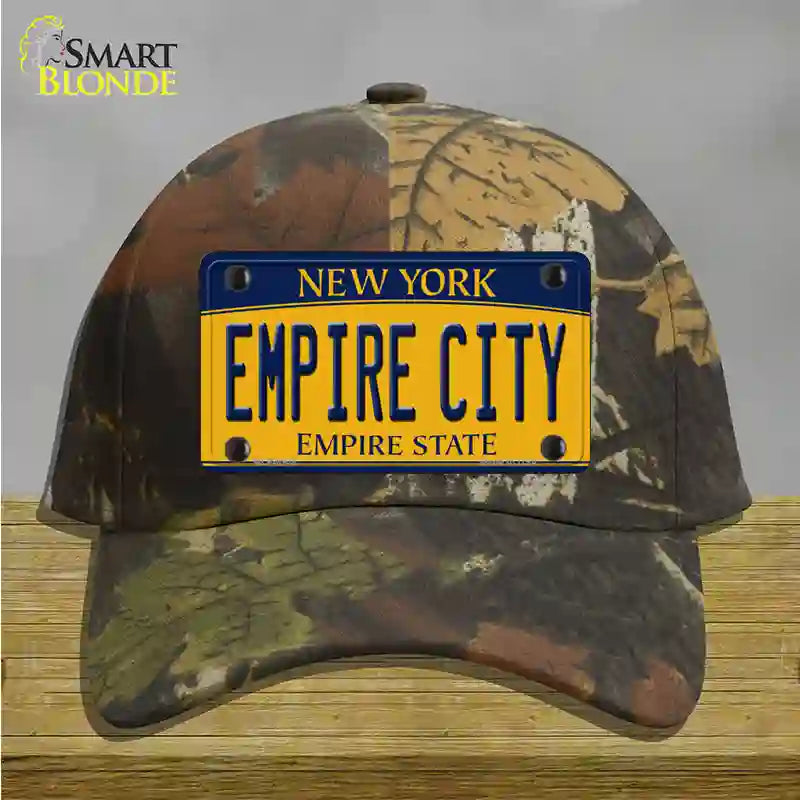 Empire City New York Novelty License Plate Hat Cotton / Camoflauge