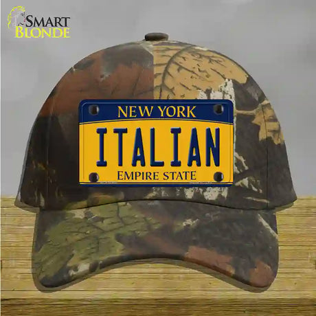 Italian Yellow New York Novelty License Plate Hat Cotton / Camoflauge