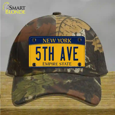 5th Ave New York Novelty License Plate Hat Cotton / Camoflauge