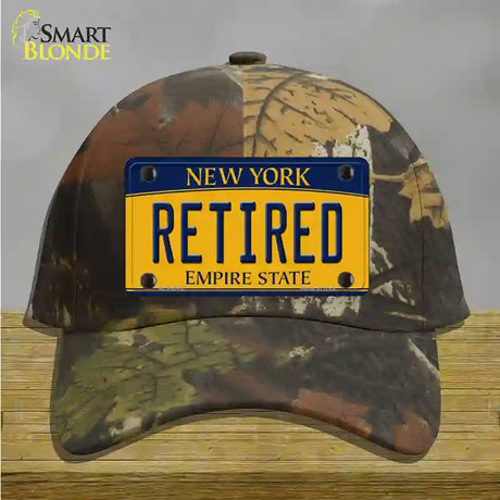 Retired New York Novelty License Plate Hat Cotton / Camoflauge