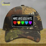 More Love Less Hate Rainbow Novelty License Plate Hat Cotton / Camoflauge