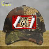 Route 66 Scroll Novelty License Plate Hat Cotton / Camoflauge