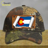 Colorado Flag Scroll Novelty License Plate Hat Cotton / Camoflauge