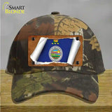 Kansas Flag Scroll Novelty License Plate Hat Cotton / Camoflauge