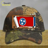 Tennessee Flag Scroll Novelty License Plate Hat Cotton / Camoflauge