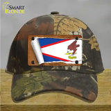 American Samoa Flag Scroll Novelty License Plate Hat Cotton / Camoflauge