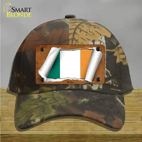 Ireland Flag Scroll Novelty License Plate Hat Cotton / Camoflauge