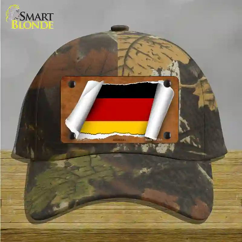 Germany Flag Scroll Novelty License Plate Hat Cotton / Camoflauge