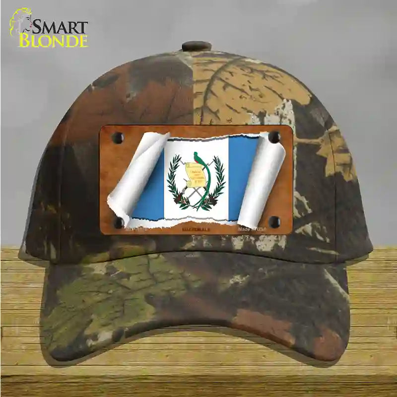 Guatemala Flag Scroll Novelty License Plate Hat Cotton / Camoflauge