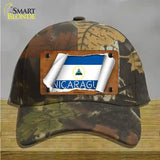 Nicaragua Flag Scroll Novelty License Plate Hat Cotton / Camoflauge