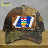 Alberta Canada Flag Scroll Novelty License Plate Hat Cotton / Camoflauge