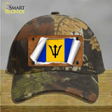 Barbados Flag Scroll Novelty License Plate Hat Cotton / Camoflauge